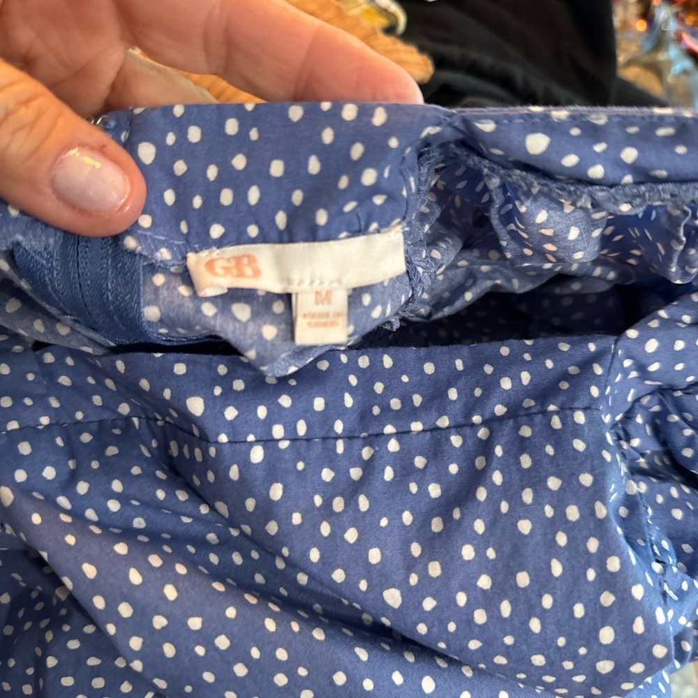 Gianni Bini Blue and White Patterned Dress - Picture 4 of 4